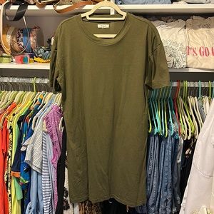 Madewell tee dress olive green - size large